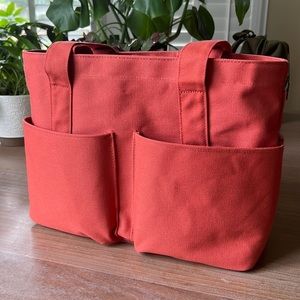 Dagne Dover Vida Organic Cotton Tote in Hot Sauce, Size S